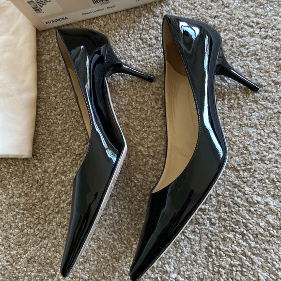 Jimmy Choo Aurora black patent pump 3” heel - Picture 11 of 12